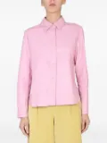 Alysi leather button-down shirt - Pink