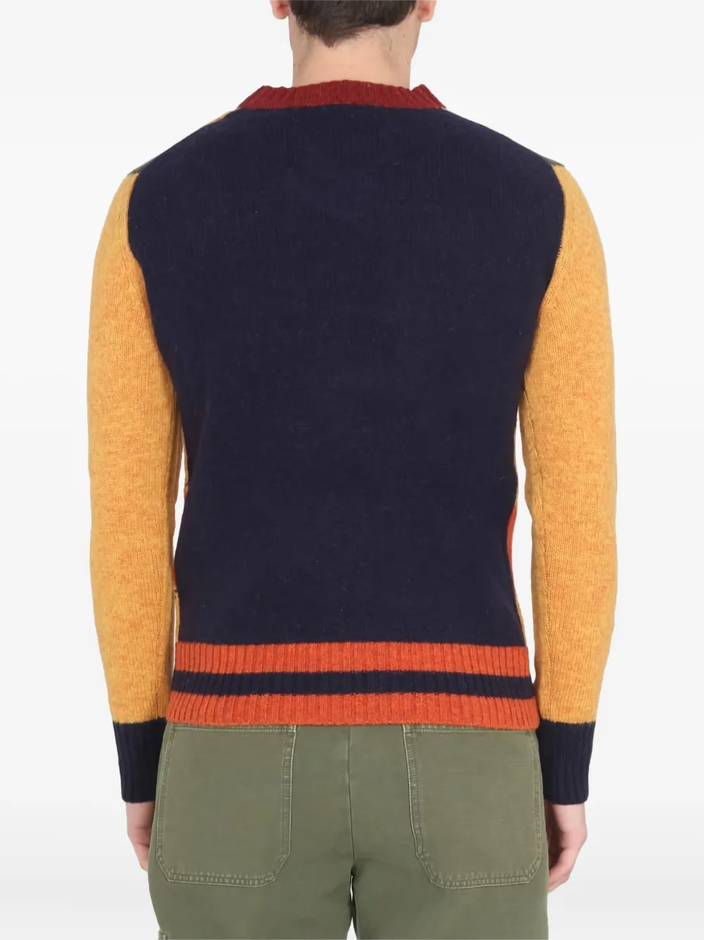 Ballantyne diamond-pattern wool sweater Geel