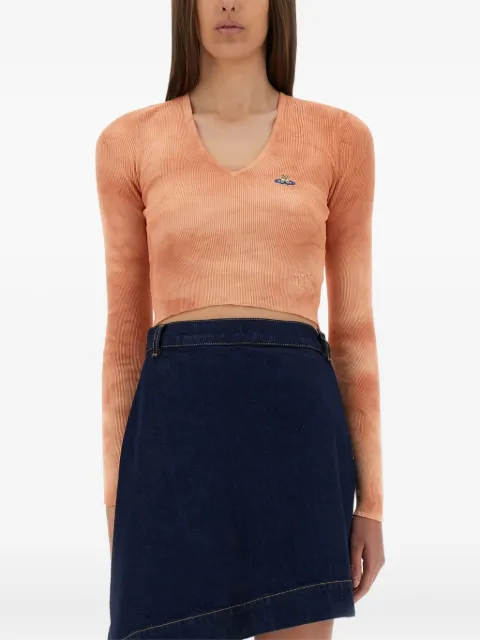 Vivienne Westwood Orb-embroidered crop top 