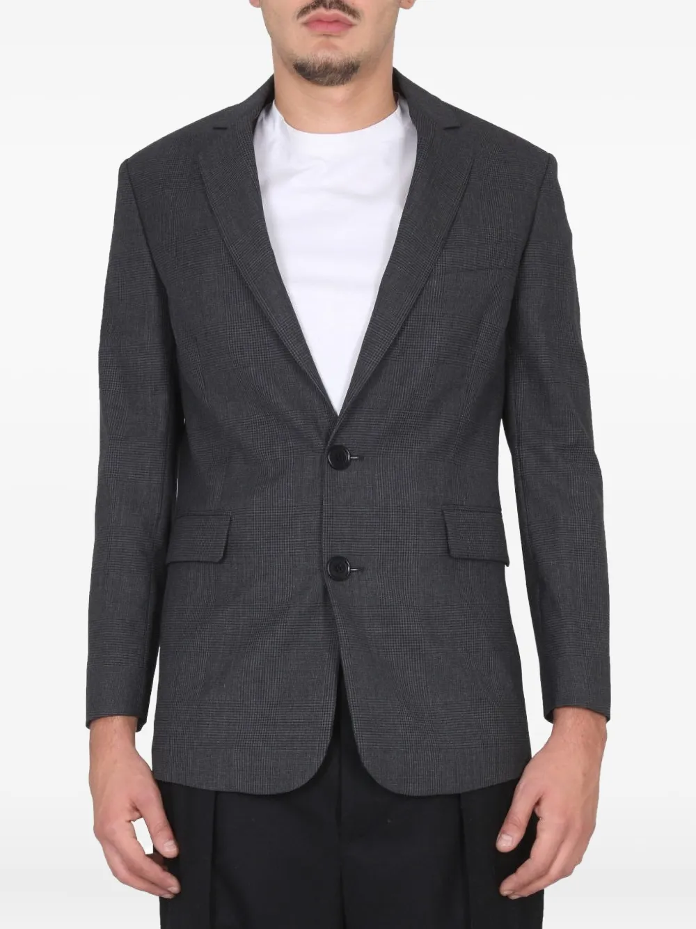 ASPESI two-tone single-breasted blazer | Grey | Image 1