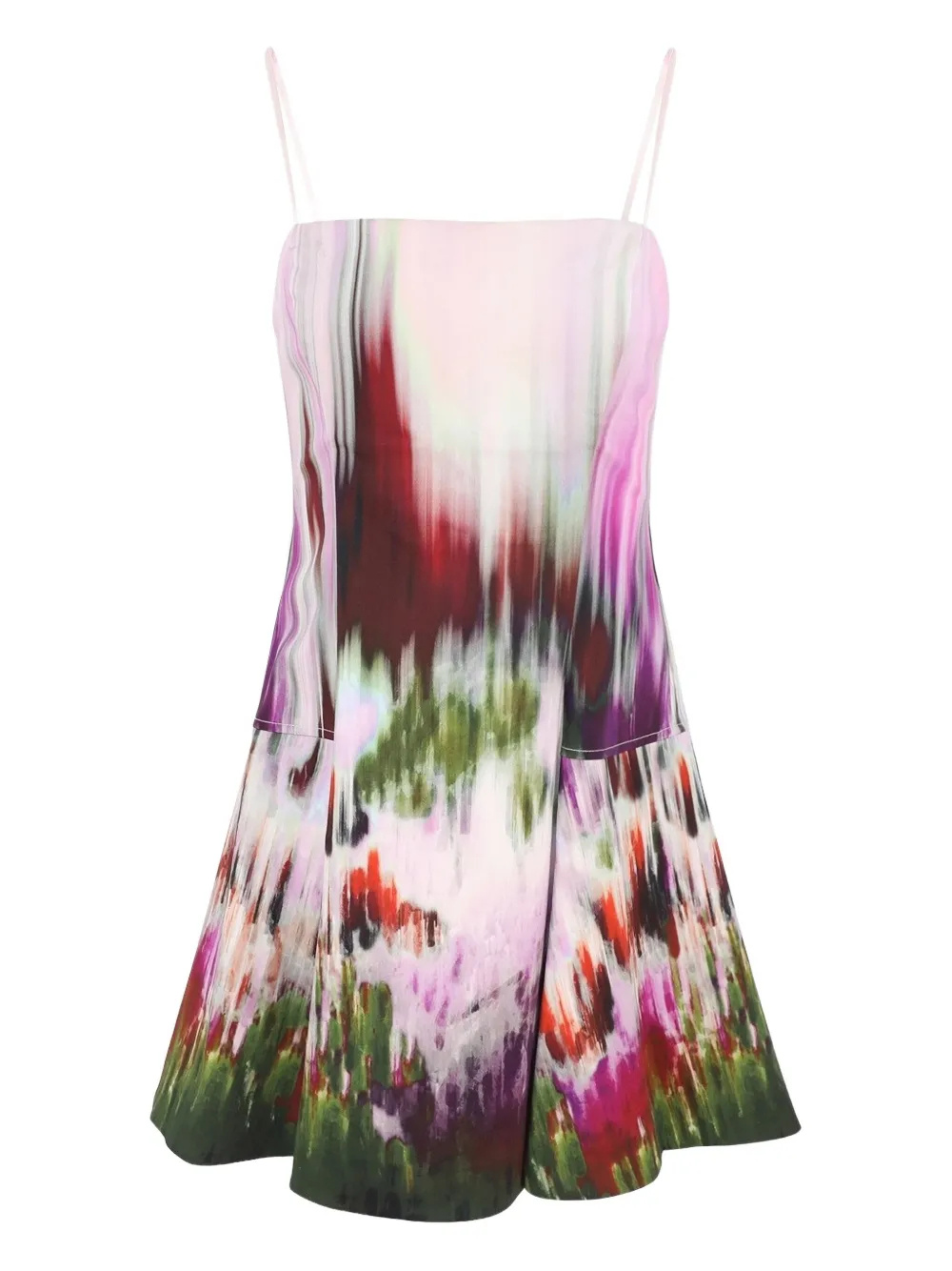 floral-print skater mini dress
