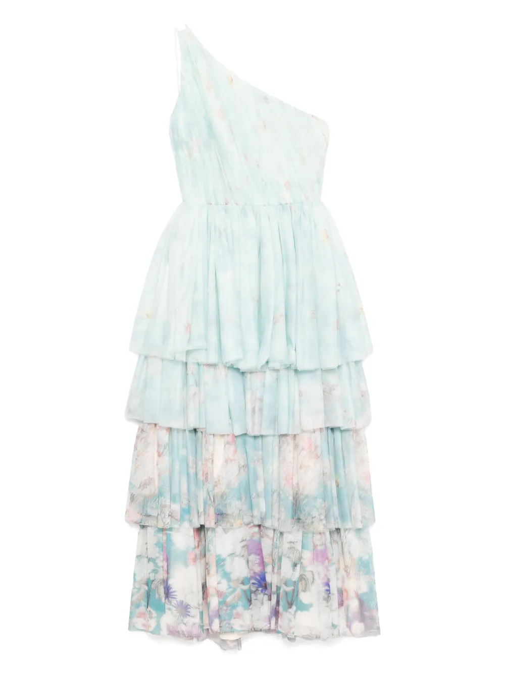 Saiid Kobeisy Jurk met bloemenprint Blauw