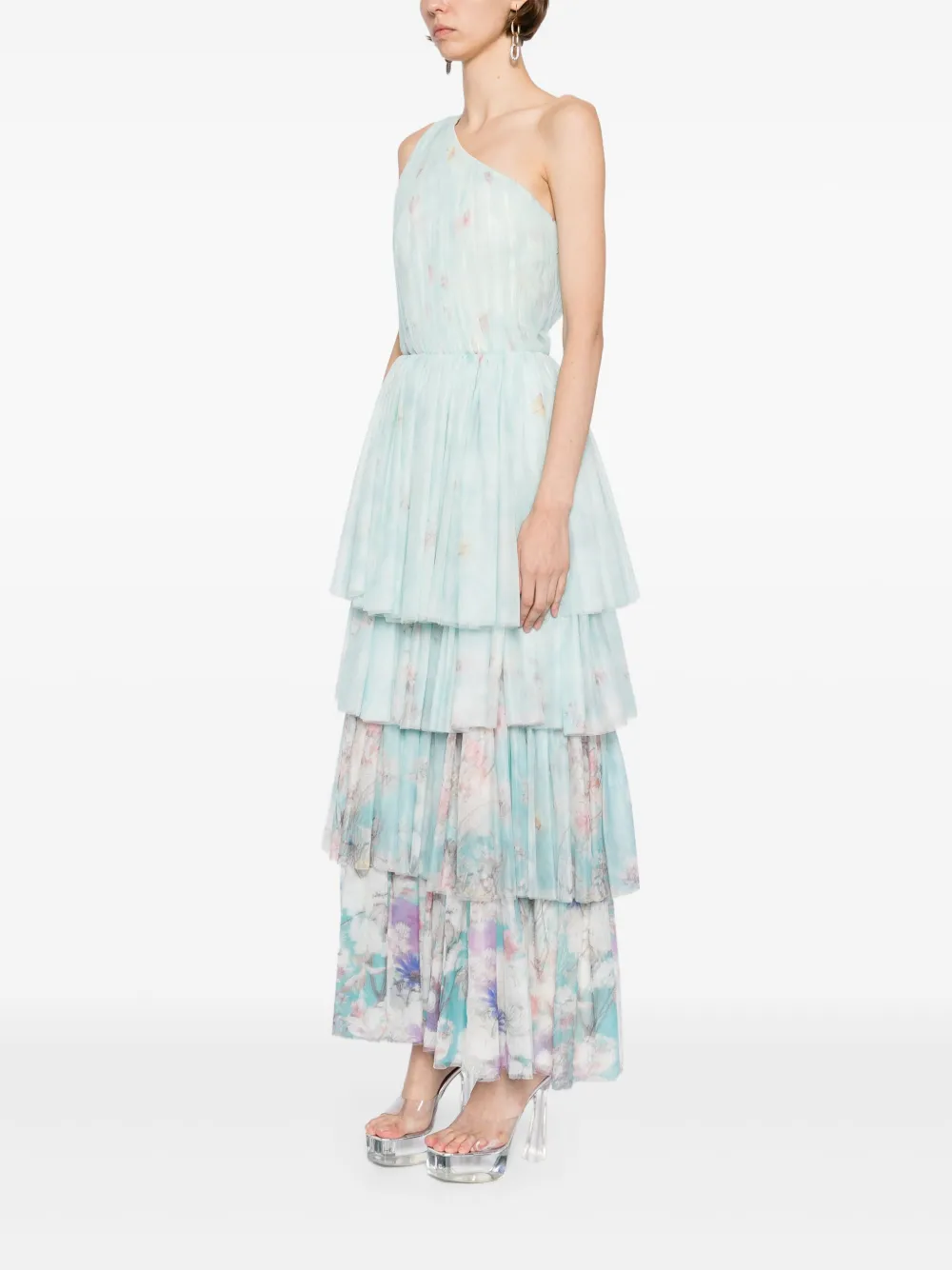 Saiid Kobeisy Jurk met bloemenprint Blauw