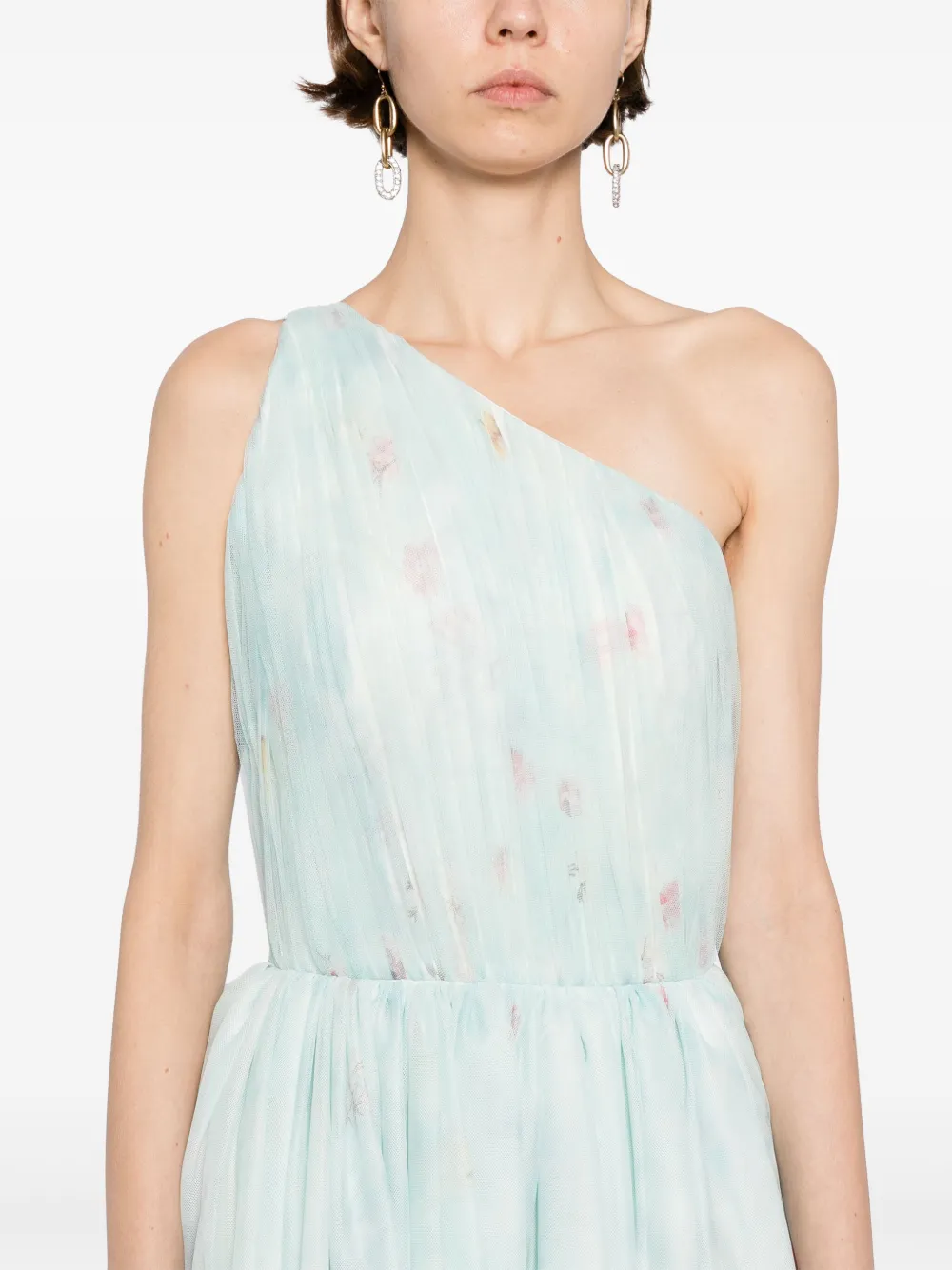 Saiid Kobeisy Jurk met bloemenprint Blauw