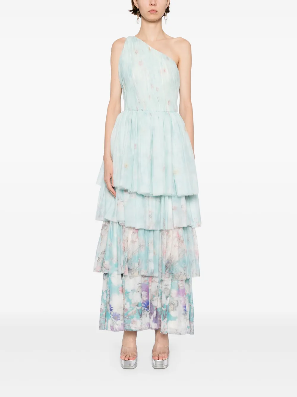 Saiid Kobeisy Jurk met bloemenprint - Blauw