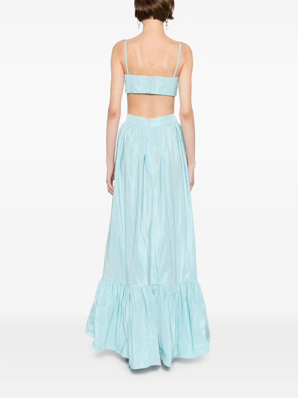 Saiid Kobeisy Taffeta midi-jurk Blauw