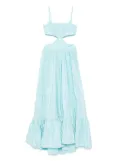 Saiid Kobeisy taffeta midi dress - Blue