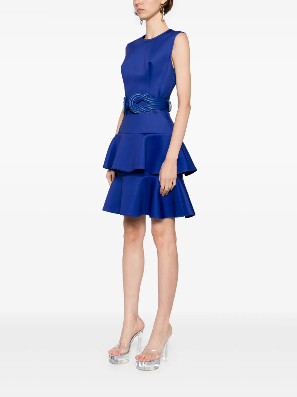 Saiid Kobeisy Mini-jurk met ruches Blauw