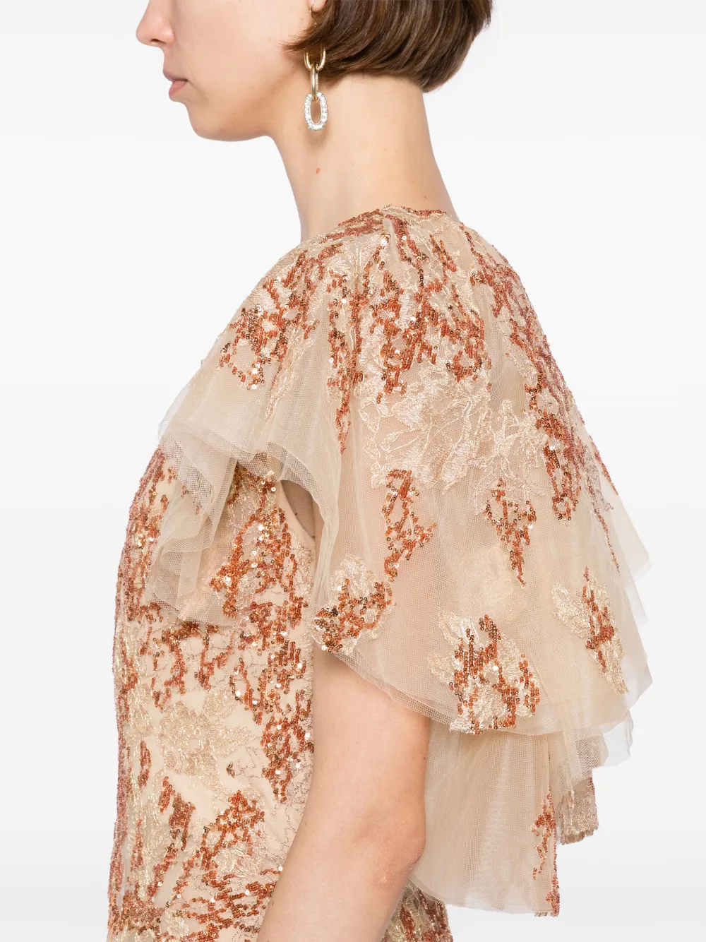Saiid Kobeisy Asymmetrische maxi-jurk Goud