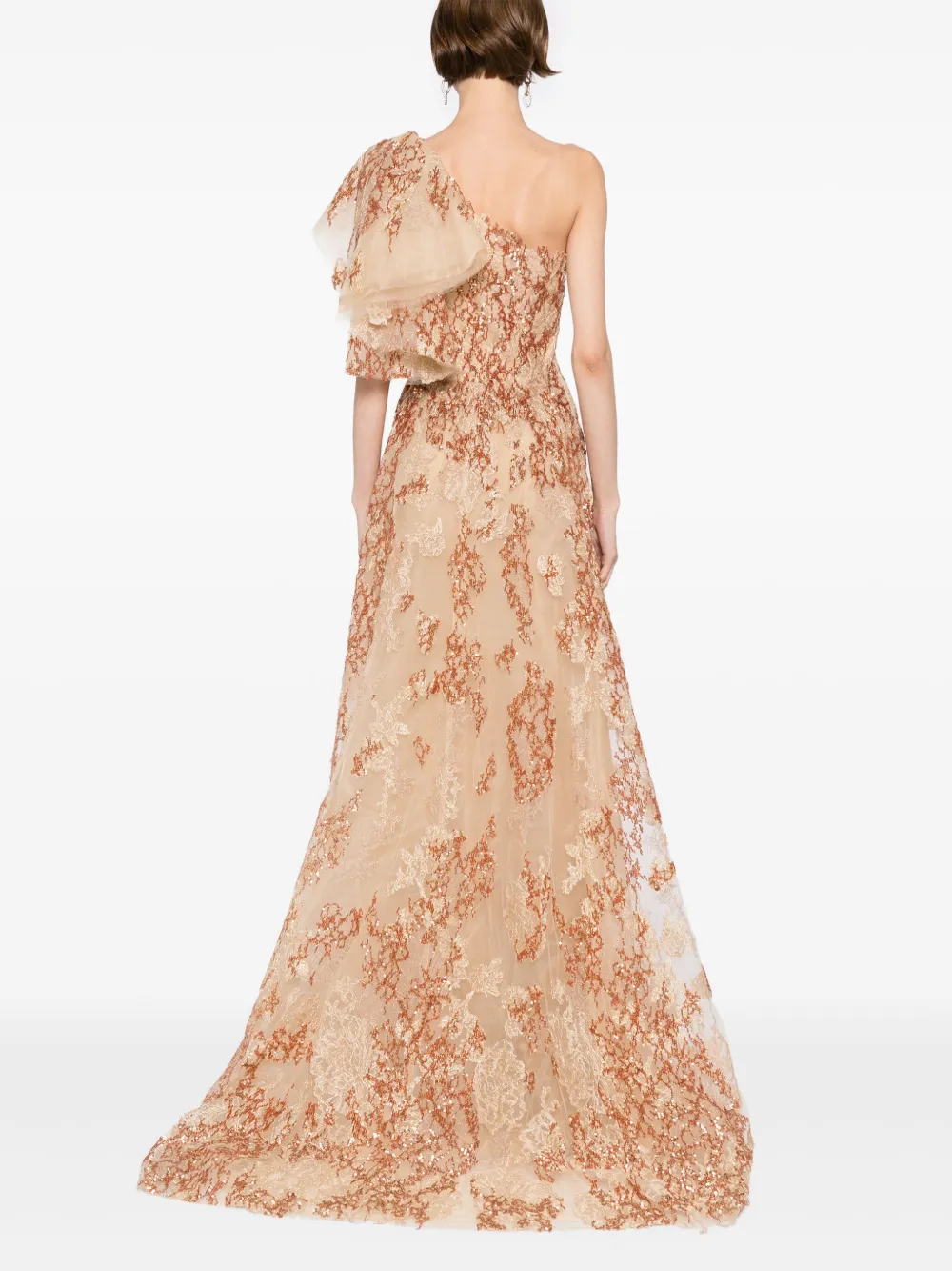 Saiid Kobeisy Asymmetrische maxi-jurk Goud