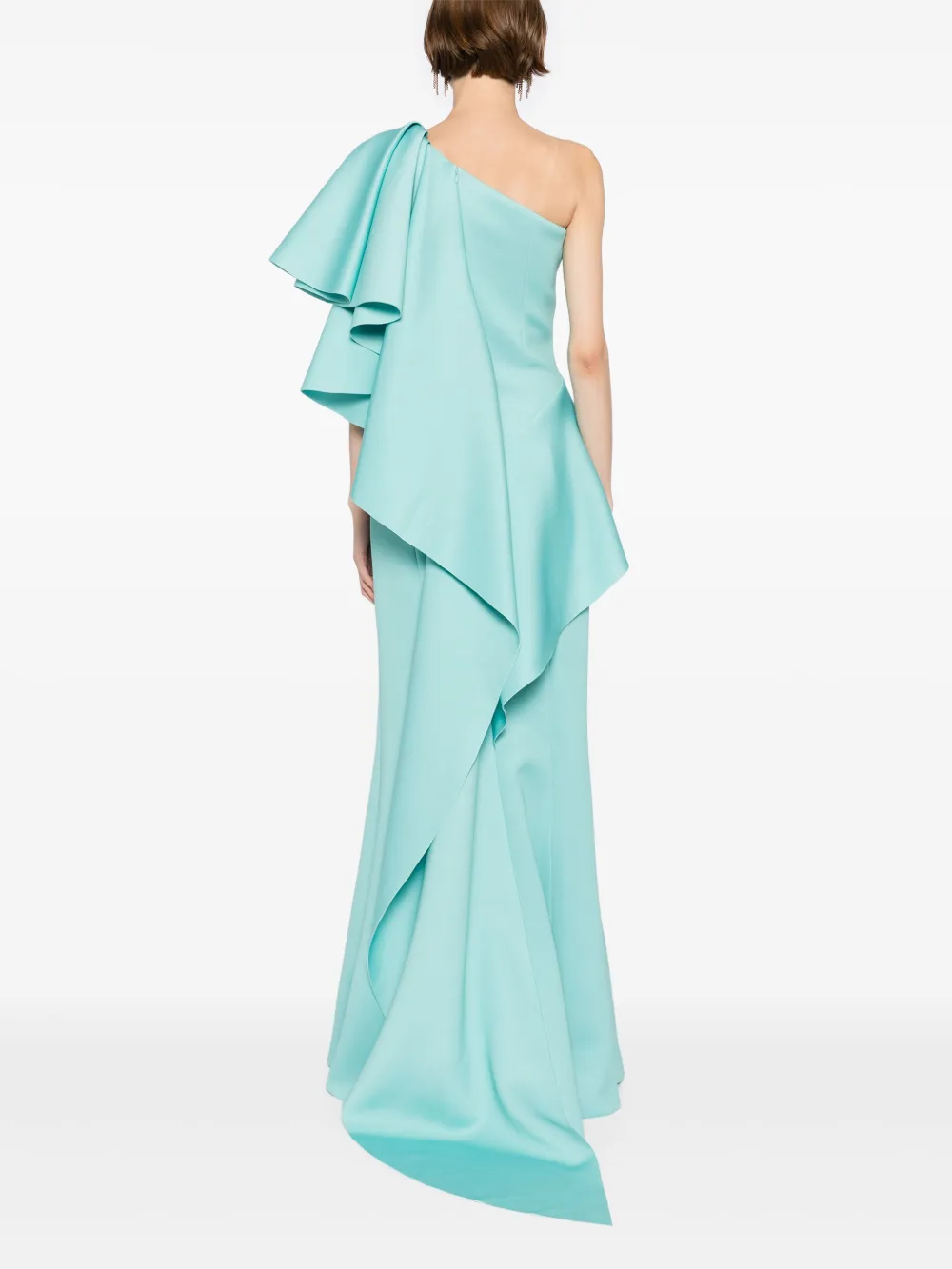 Saiid Kobeisy Scuba maxi-jurk met ruches Groen