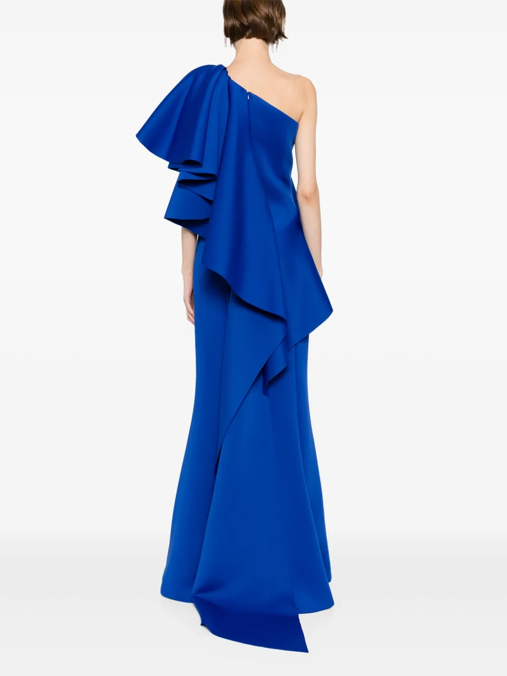 Saiid Kobeisy Scuba maxi-jurk met ruches Blauw