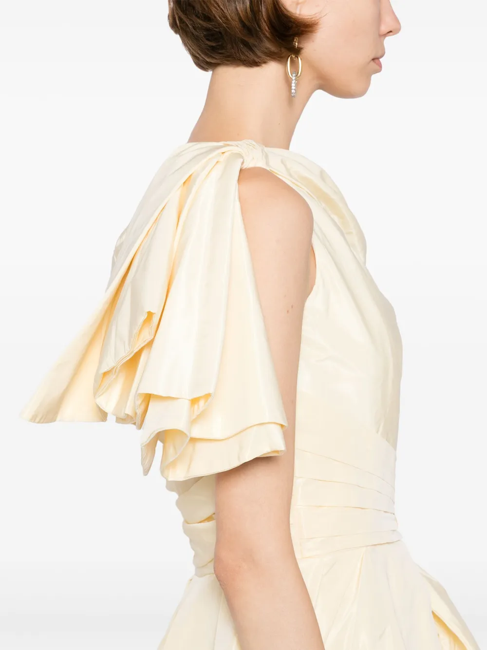 Saiid Kobeisy Taffeta jurk Geel