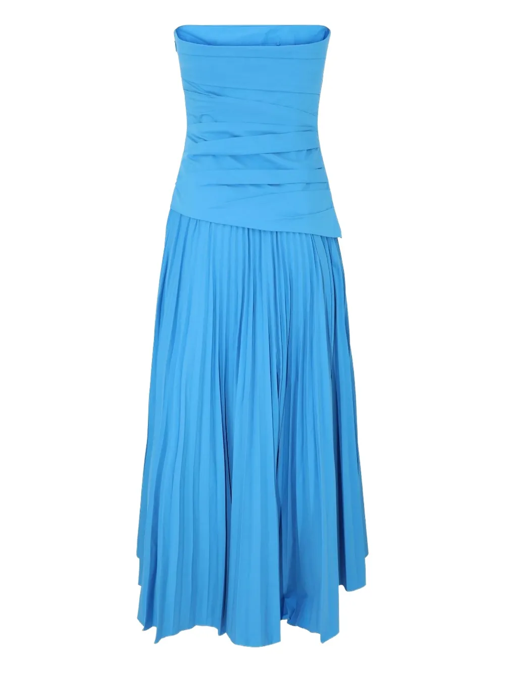 Simkhai strapless pleated maxi dress - Blauw