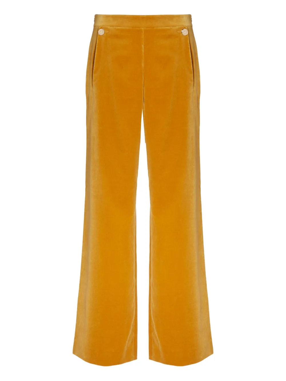 Temperley London Clove Velvet Flared Trousers In Brown