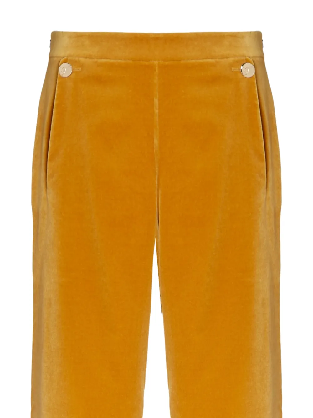 Temperley London Clove Velvet Flared Trousers In Brown
