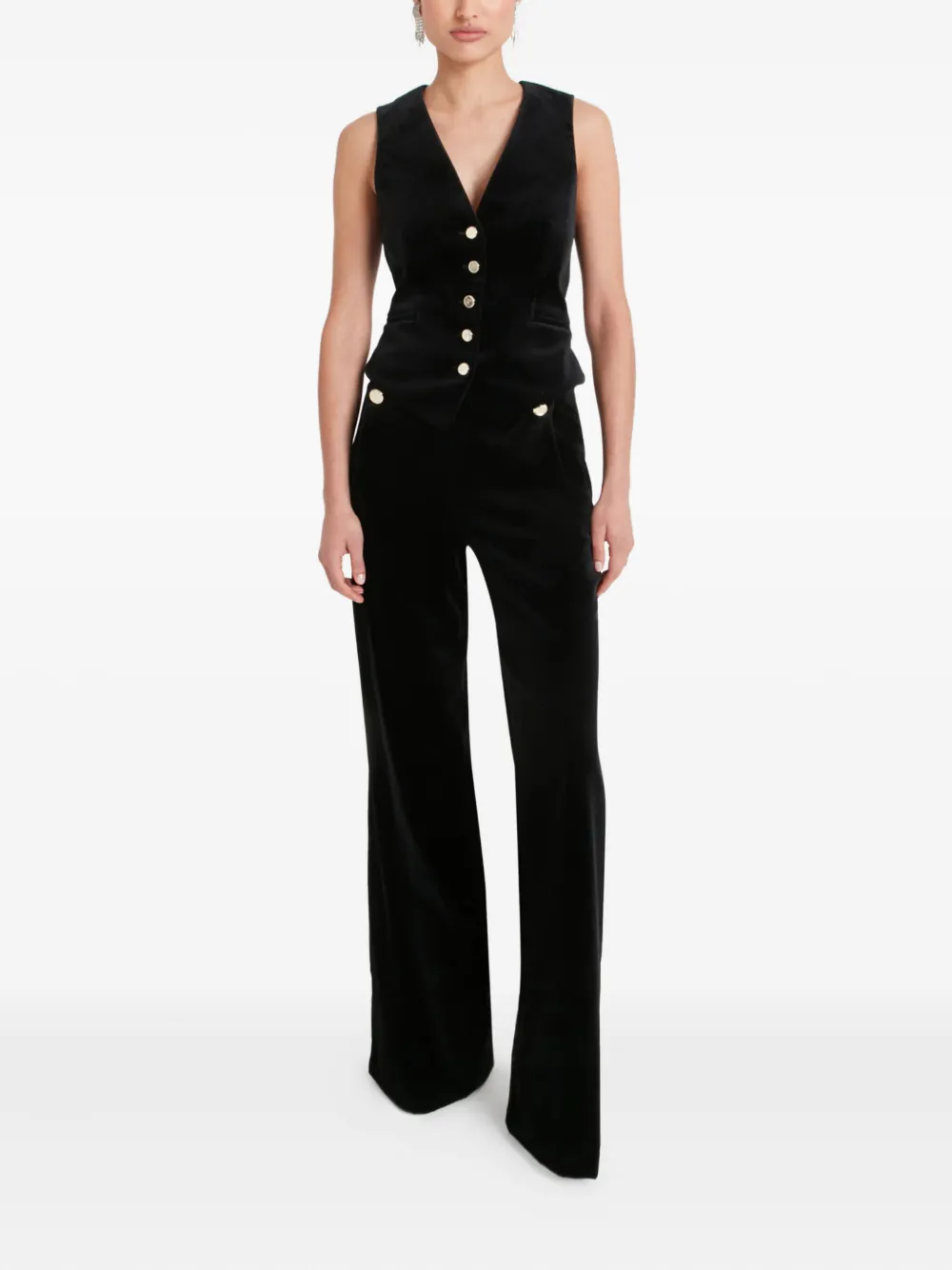 Temperley London Clove velvet trousers | High Waisted Pants | Image 2