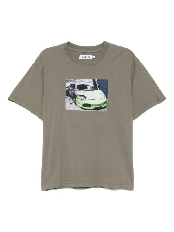 Anti Social Social Club Totaled T-shirt Green FARFETCH JO