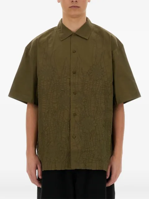 YMC Ciders embroidered short-sleeves shirt