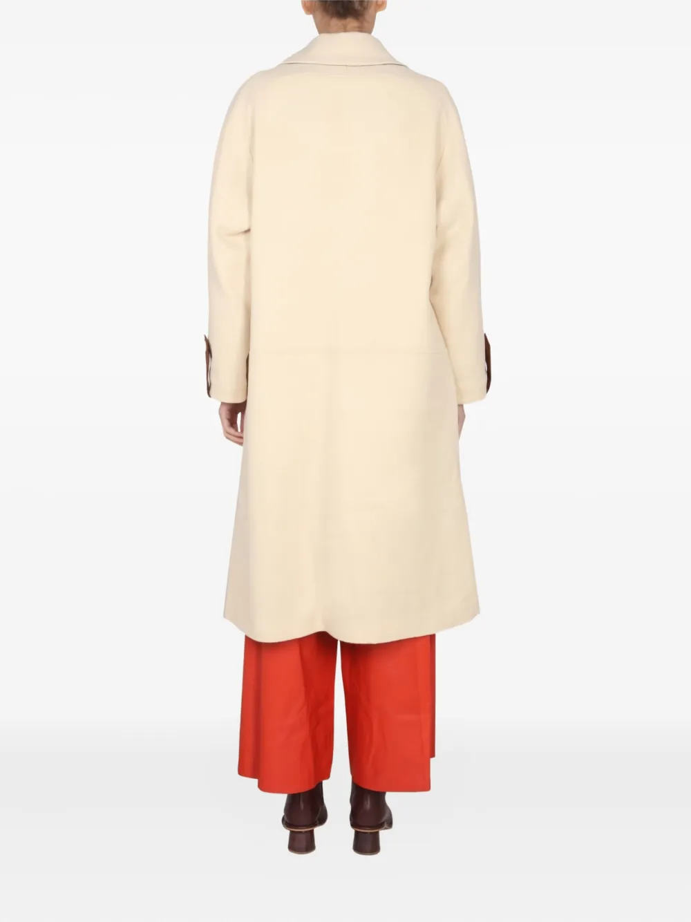 Alysi button-cuff wool-blend coat Beige