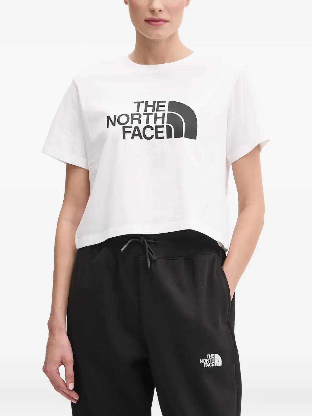 The North Face logo-print cropped top | White | Image 1