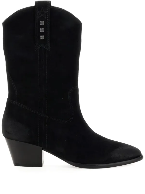 Ash Bottines En Daim à Détails De Clous Noir FARFETCH FR