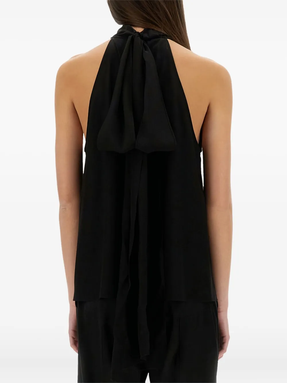 TOM FORD Blouse met hoge hals en halternek Zwart
