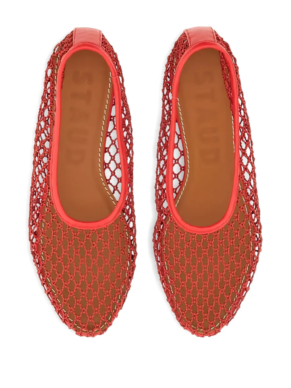 STAUD cut-out flat sandals Red