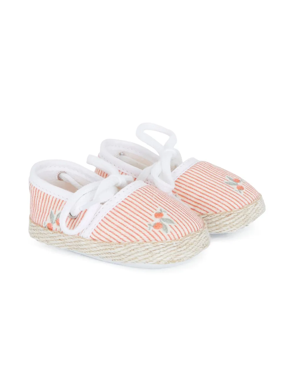 Tartine Et Chocolat striped embroidered espadrilles Orange