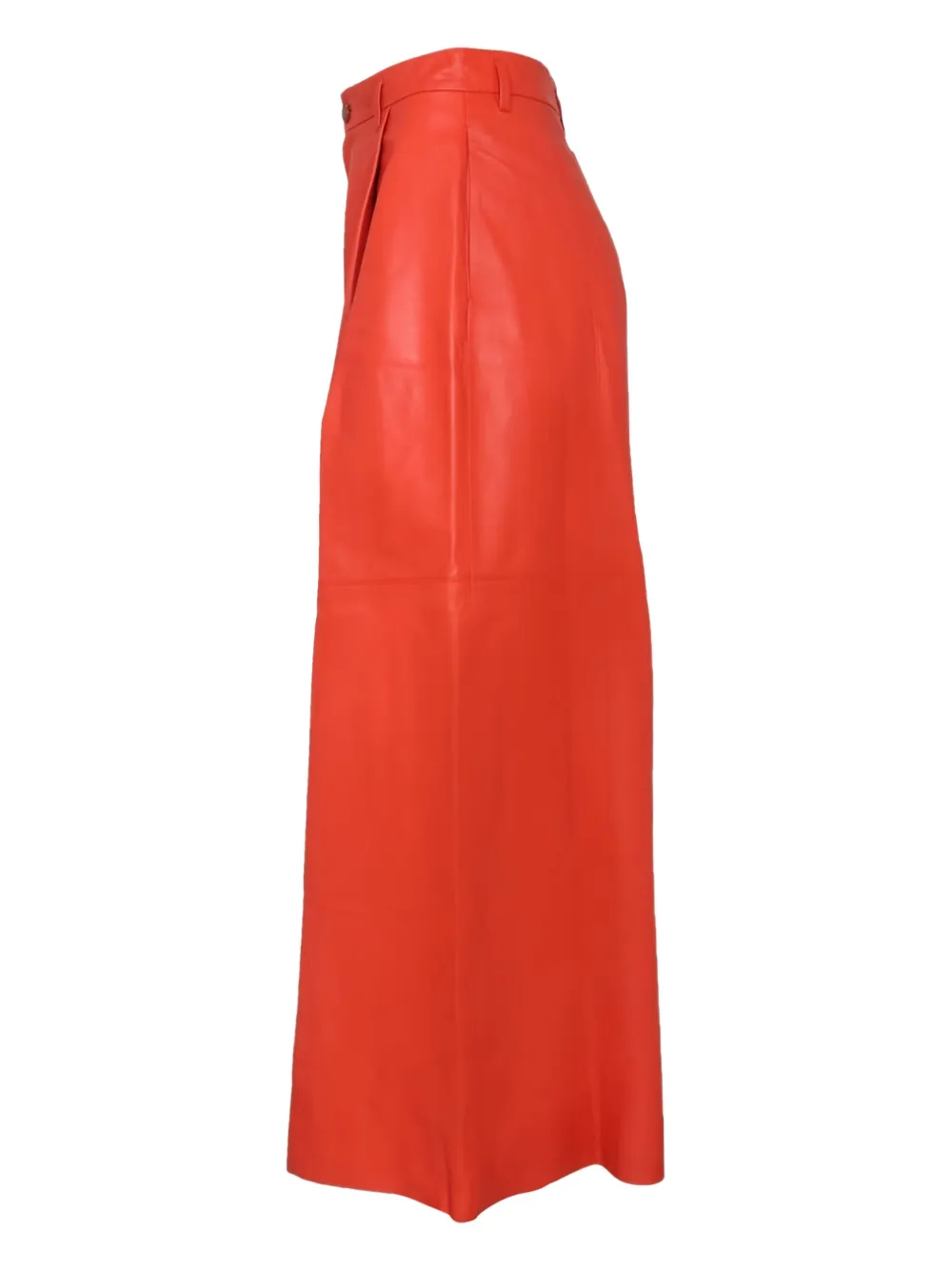 Alysi pleated leather trousers Rood