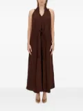 Alysi halter-neck tie-front maxi dress - Brown