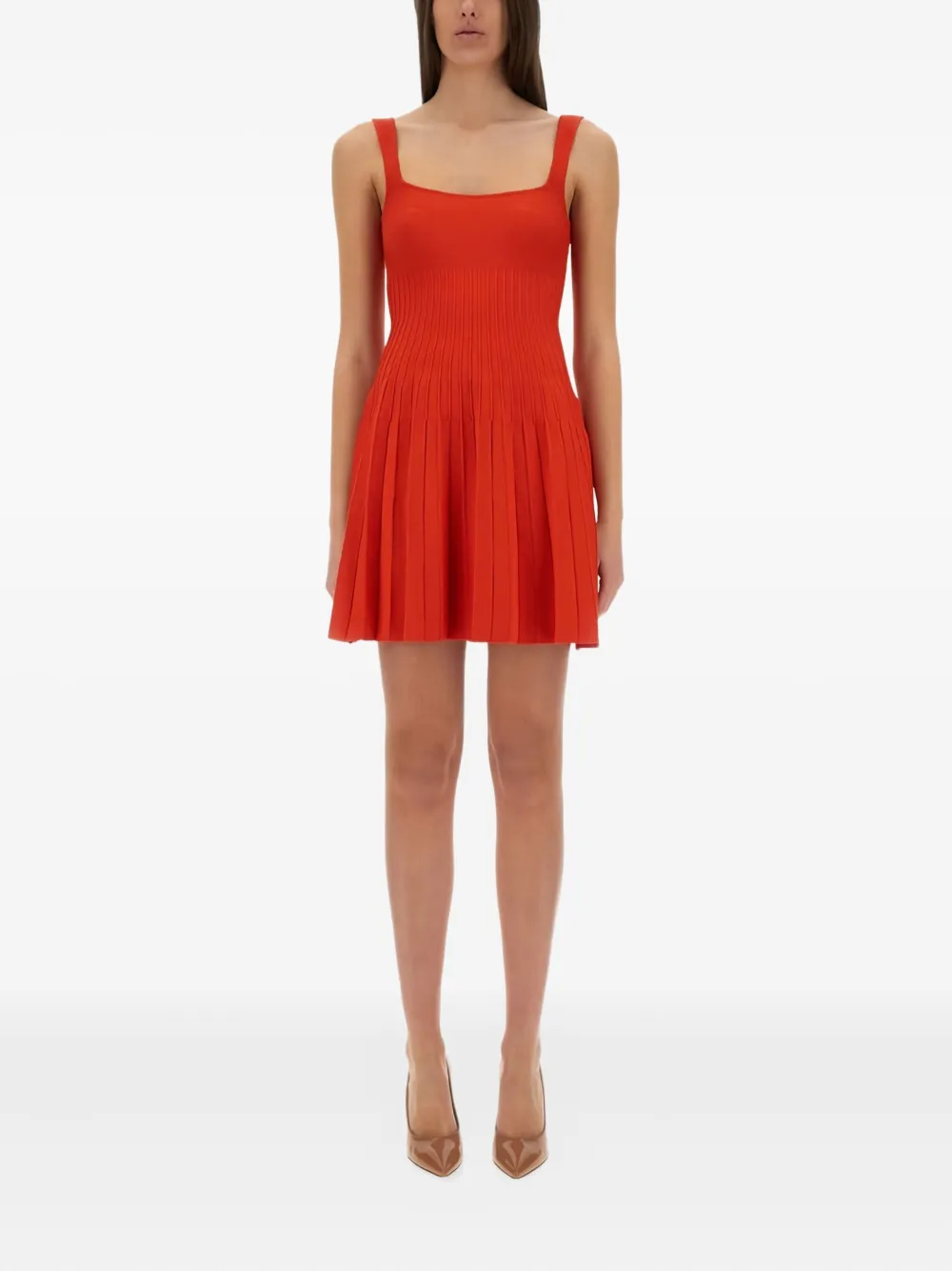 Staud Pleated Mini Dress