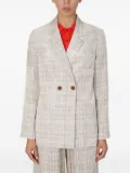 Alysi checked double-breasted jacket - Neutrals