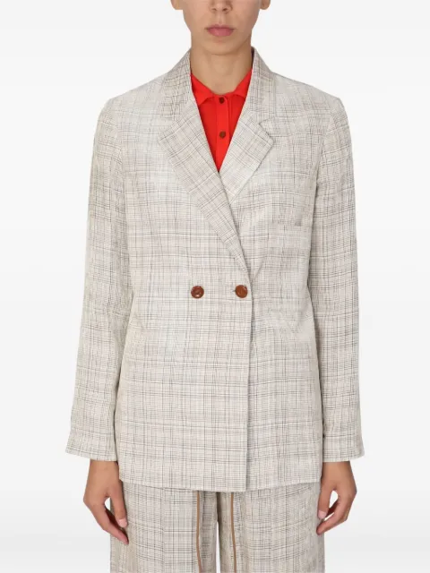 Alysi checked double-breasted jacket