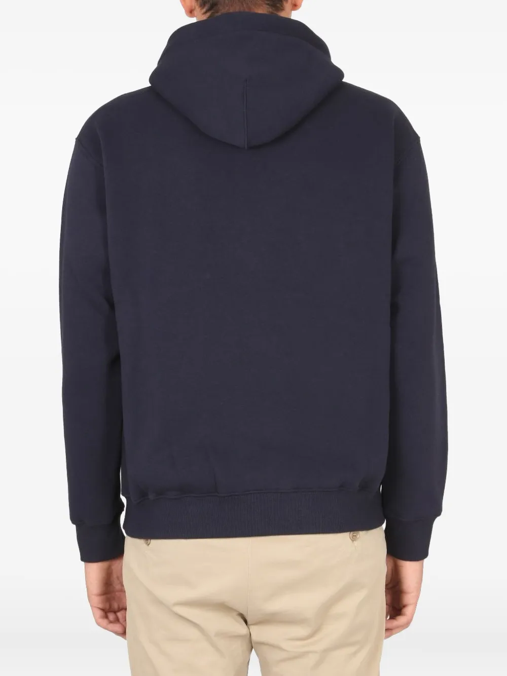 ASPESI embossed-logo hoodie Blauw
