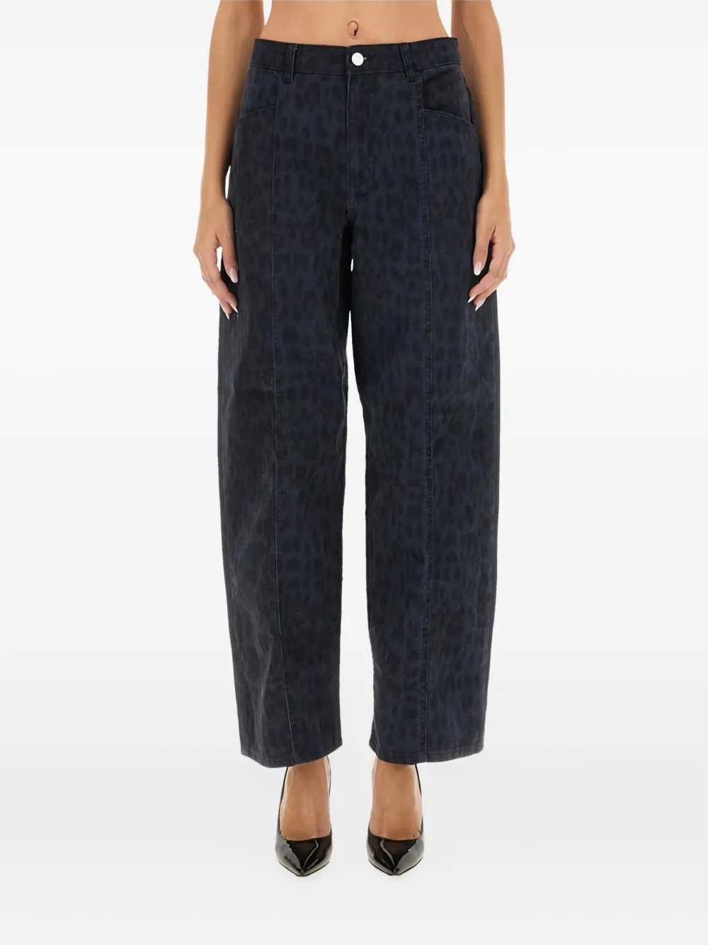 Baum Und Pferdgarten Jeans met luipaardprint Blauw