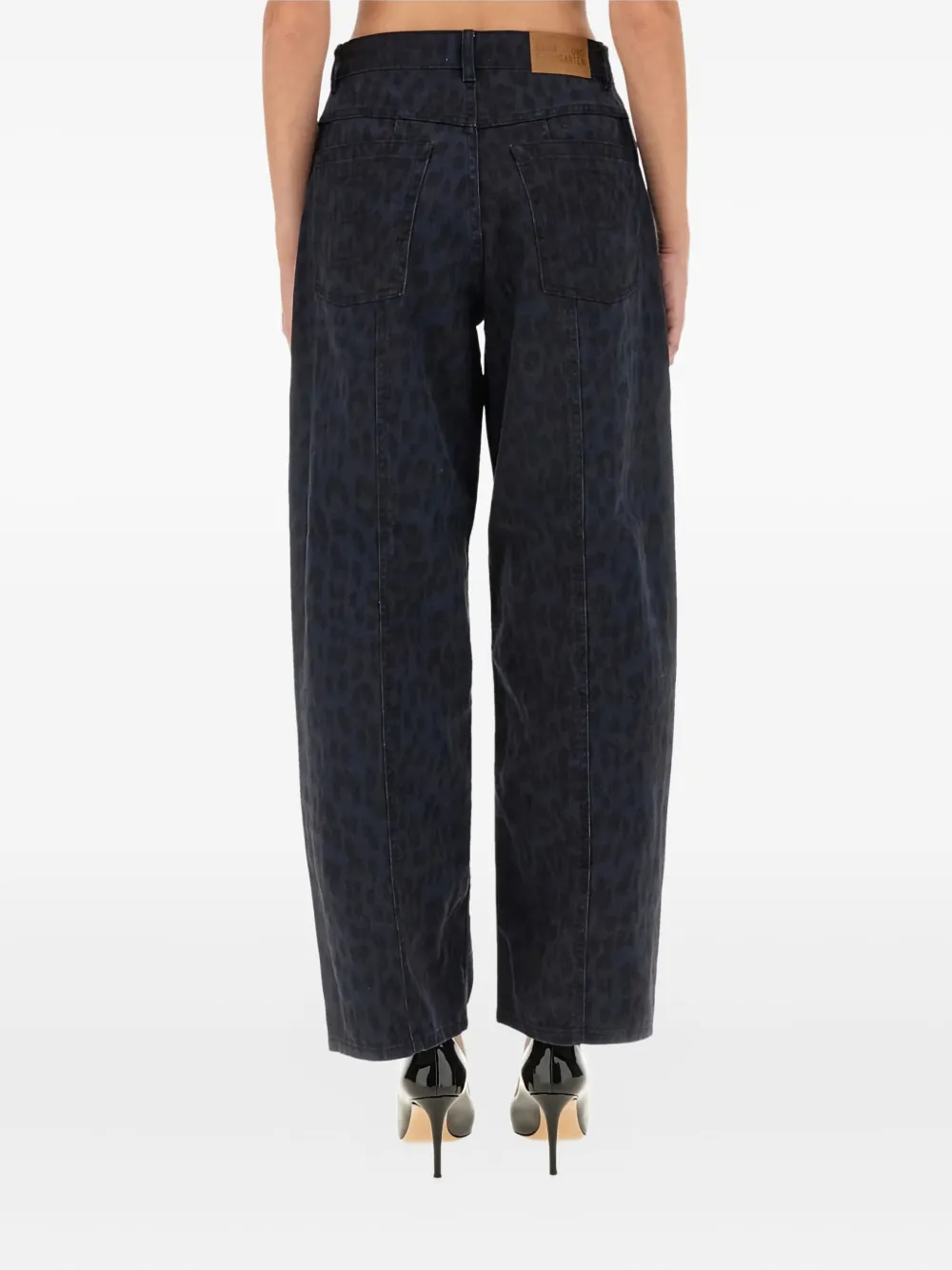 Baum Und Pferdgarten Jeans met luipaardprint Blauw