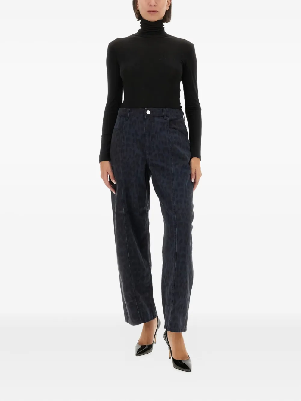 Baum Und Pferdgarten Jeans met luipaardprint Blauw