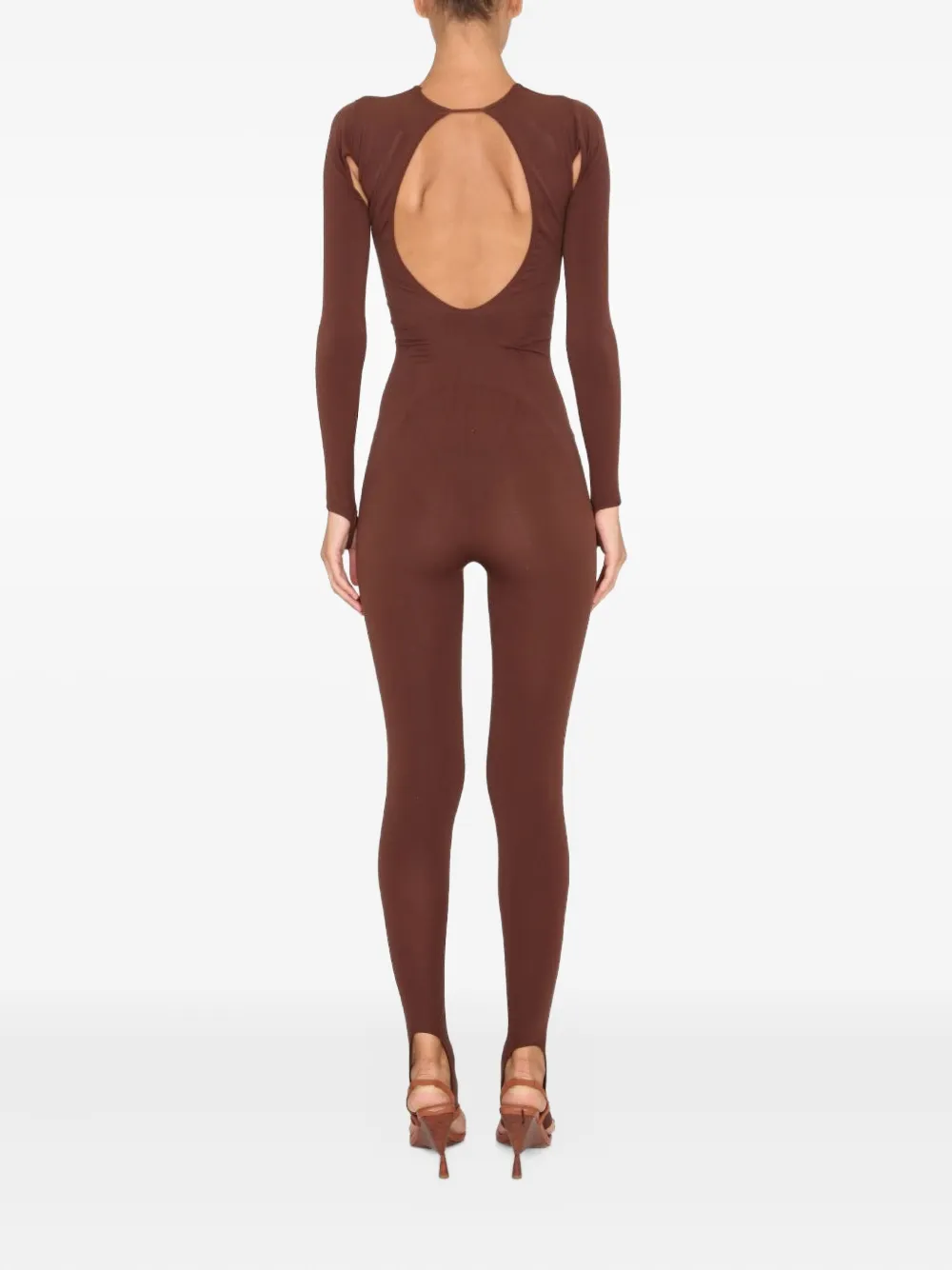 Andreädamo Cut-out Jumpsuit In Brown
