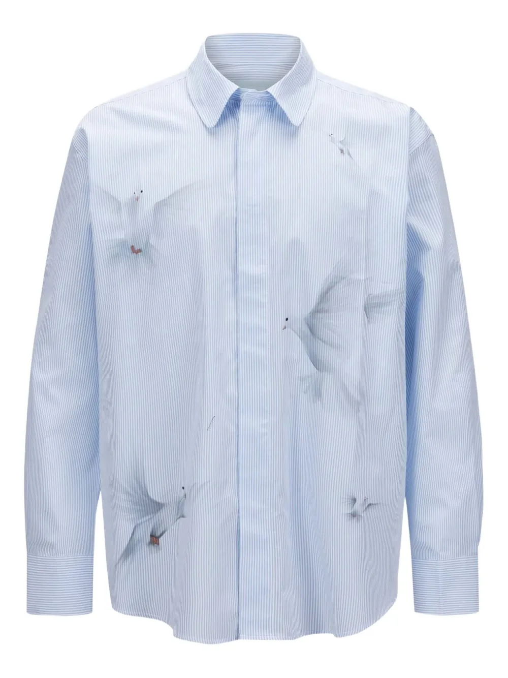 3PARADIS Freedom Doves gestreept overhemd Blauw