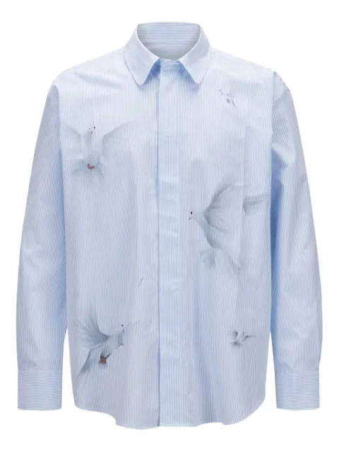 3PARADIS Freedom Doves striped shirt