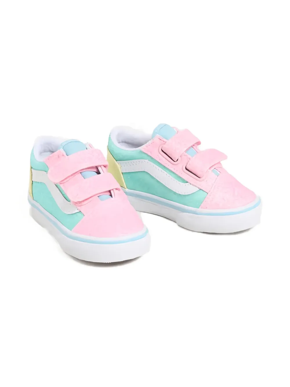 Vans Kids glitter-finish velcro sneakers MULTICOLOUR