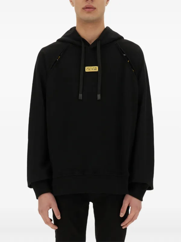 Versace Jeans Couture ロゴプレート パーカー | ブラック