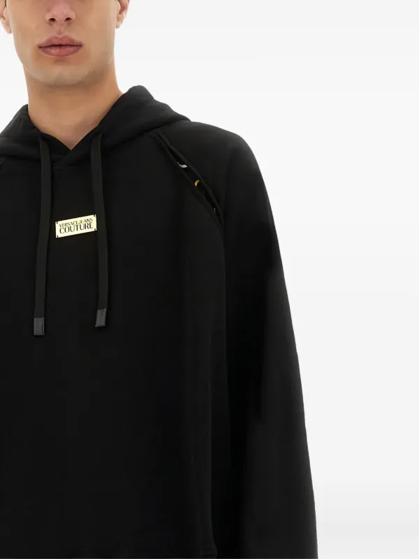 Versace Jeans Couture ロゴプレート パーカー | ブラック