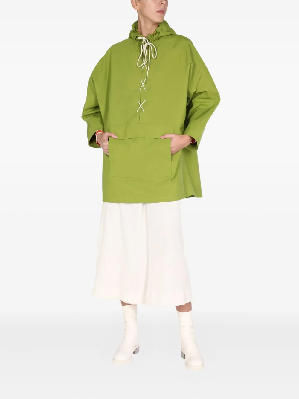 Barbour hooded drawstring jacket Groen