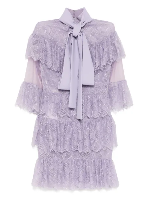 Saiid Kobeisy ruffled-lace mini dress