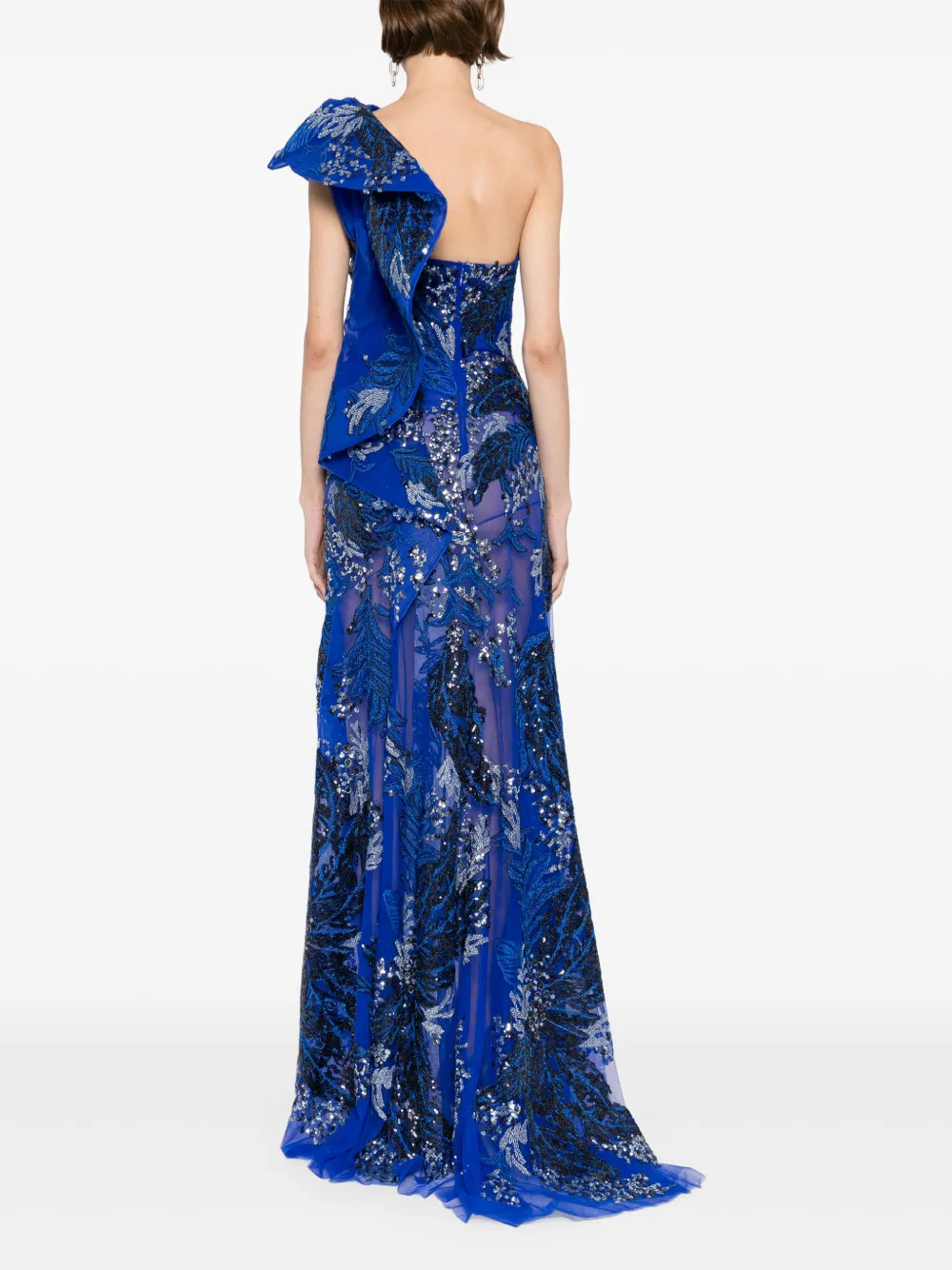 Saiid Kobeisy Asymmetrische maxi-jurk Blauw