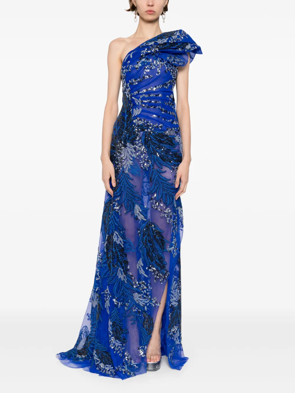 Saiid Kobeisy Asymmetrische maxi-jurk - Blauw