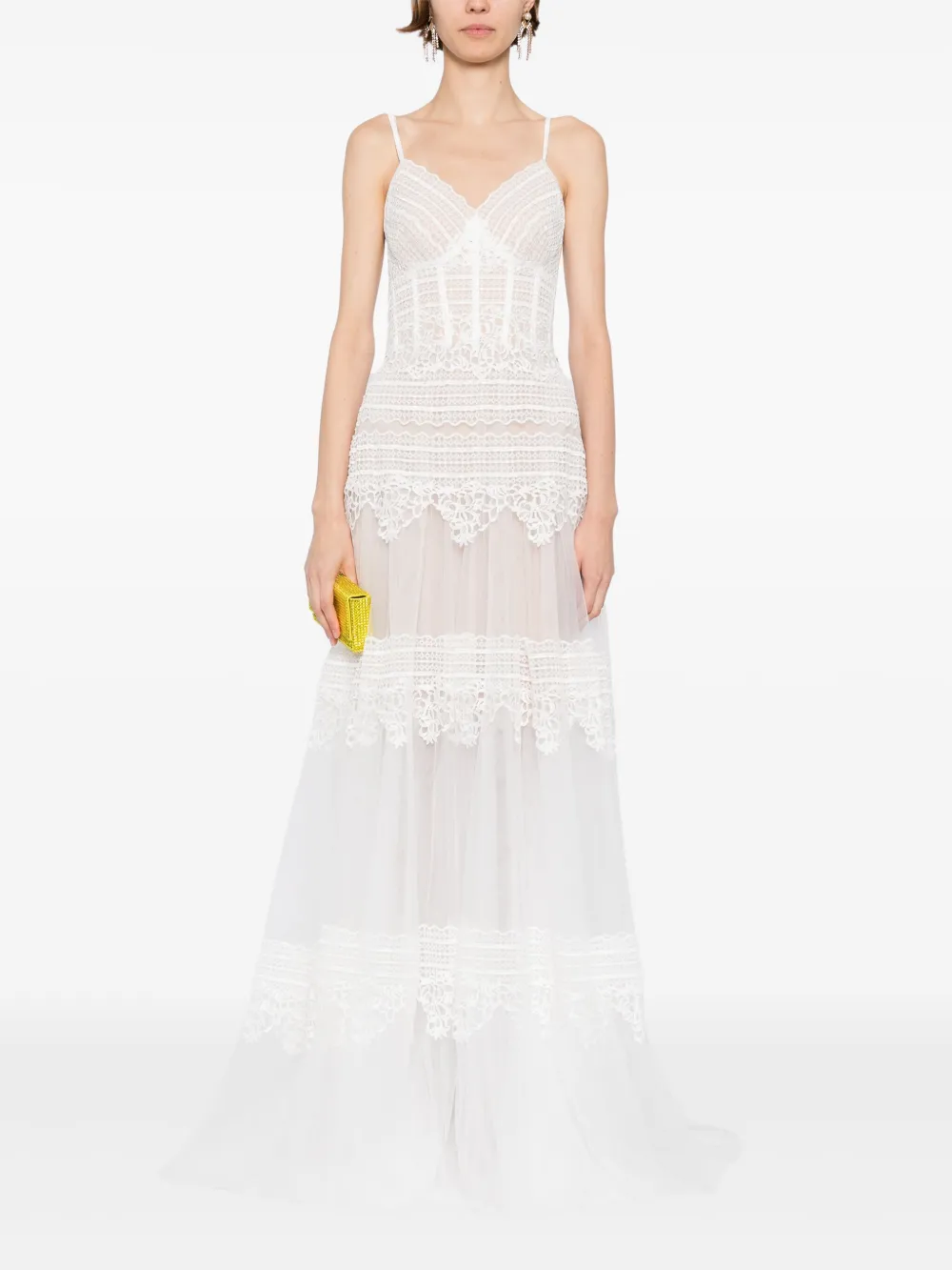 Saiid Kobeisy Maxi-jurk van kant - Wit