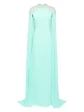Saiid Kobeisy embellished crepe dress - BLEACHED AQUA